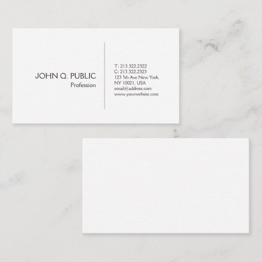 Creëer Uw eigen professionele legant modern Visitekaartje (Voorkant / Achterkant)