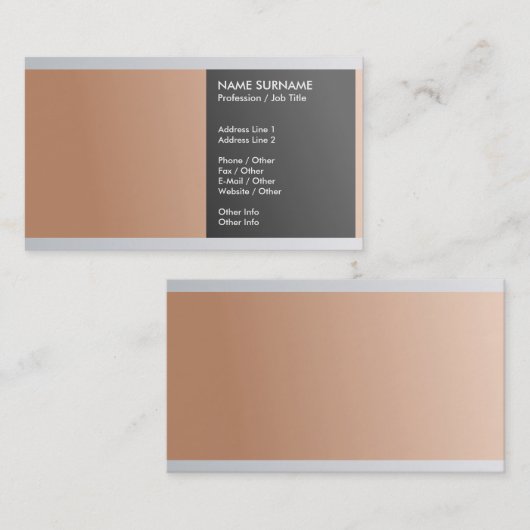 Creëer Uw eigen professionele luxe luxe Visitekaartje (Voorkant / Achterkant)