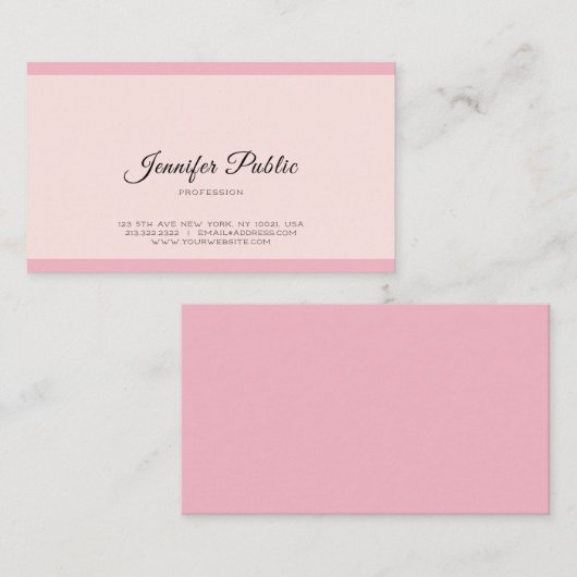 Creëer Uw eigen professionele moderne, elegante ro Visitekaartje (Voorkant / Achterkant)