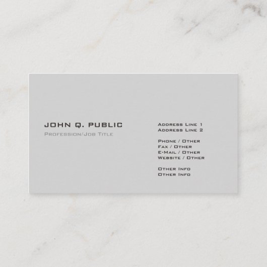 Creëer Uw eigen professionele moderne, verbluffend Visitekaartje (Achterkant)