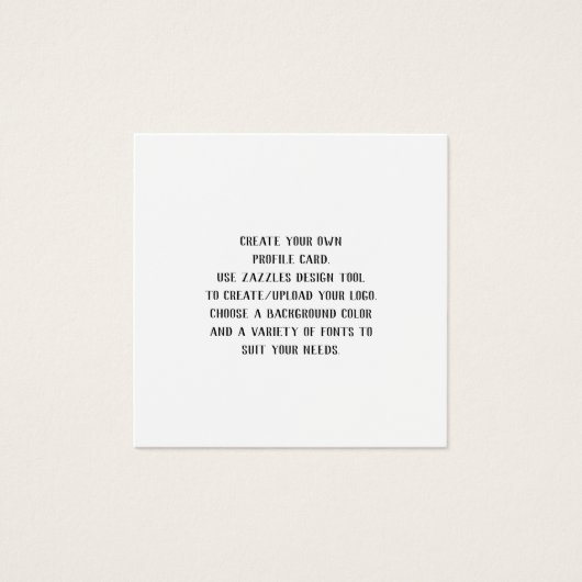 Creëer Uw eigen profielkaart Vierkante Visitekaartjes (Voorkant)