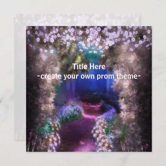 Creëer uw eigen prom uitnodigingen (Voorkant / Achterkant)