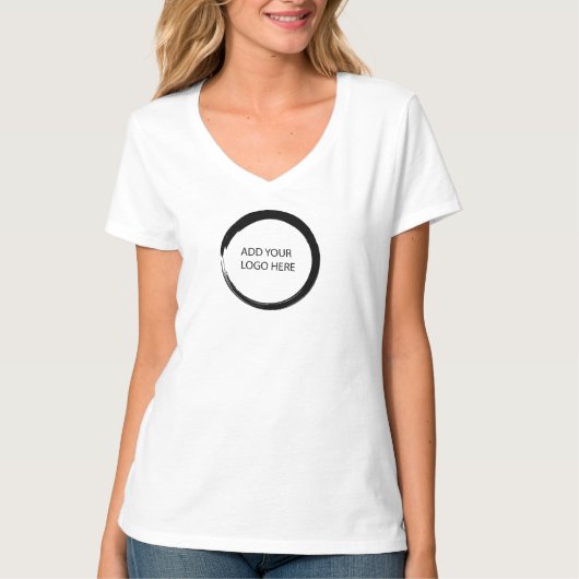 Creëer uw eigen promotionele eigen logo t-shirt (Voorkant)