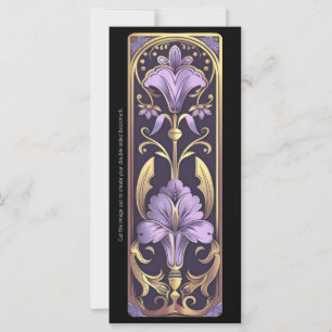 Creëer Uw eigen Purple Flowers Art Deco Bladwijzer