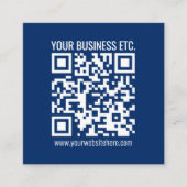 Creëer uw eigen QR-code | Blauw Informatiekaartje (Voorkant)