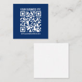 Creëer uw eigen QR-code | Blauw Informatiekaartje (Voorkant / Achterkant)