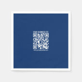Creëer uw eigen QR-code | Blauw Servet (Voorkant)