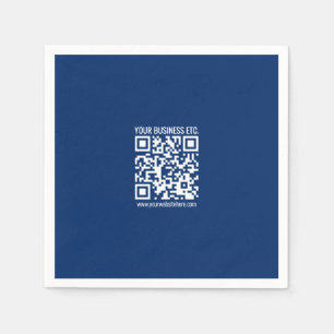 Creëer uw eigen QR-code   Blauw Servet