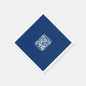 Creëer uw eigen QR-code | Blauw Servet (Hoek)