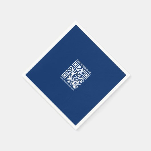 Creëer uw eigen QR-code | Blauw Servet (Hoek)