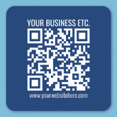 Creëer uw eigen QR-code | Blauw Vierkante Sticker