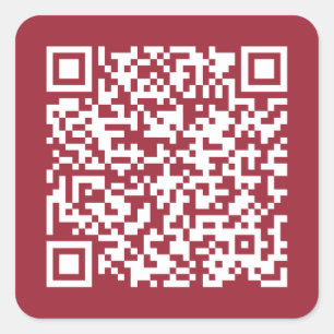 Creëer Uw eigen QR-code Burgundy Red Vierkante Sticker
