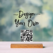 Creëer Uw eigen QR Code Business Acryl Bord (Neutraal)