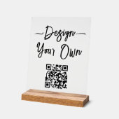 Creëer Uw eigen QR Code Business Acryl Bord (Hoek)
