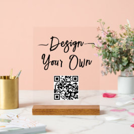 Creëer Uw eigen QR Code Business Acryl Bord