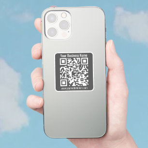 Creëer Uw eigen QR-code   Donkergrijs Sticker