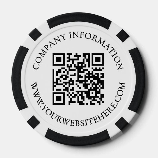 Creëer uw eigen QR-code Logo Poker Chips (Achterkant)
