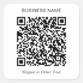Creëer Uw eigen QR-code promoten Vierkante Sticker (Voorkant)