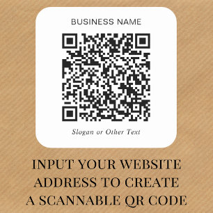 Creëer Uw eigen QR-code promoten Vierkante Sticker