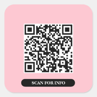 Creëer uw eigen QR-code Roze kleurige rendy Vierkante Sticker