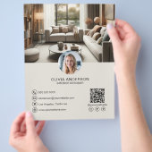 Creëer uw eigen QR-code social media bedrijf Flyer (Hand)