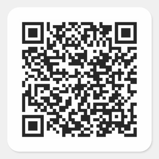 Creëer Uw eigen QR-code Square Sticker (Voorkant)