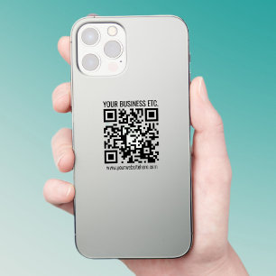 Creëer Uw eigen QR-code   Transparant Sticker