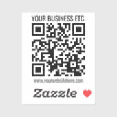 Creëer Uw eigen QR-code | Transparant Sticker (Vel)