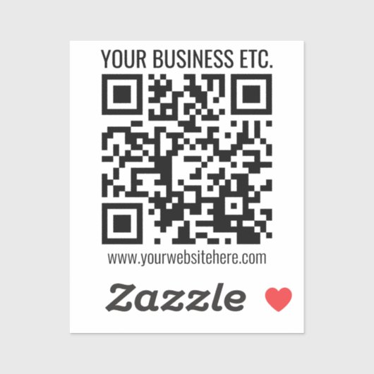 Creëer Uw eigen QR-code | Transparant Sticker (Vel)