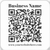 Creëer Uw eigen QR-code | Transparant Sticker (Voorkant)