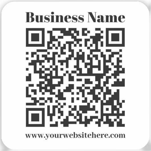 Creëer Uw eigen QR-code | Transparant Sticker (Voorkant)