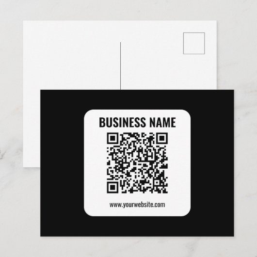 Creëer Uw eigen QR-code | Transperant Briefkaart (Voorkant / Achterkant)