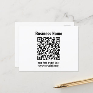 Creëer Uw eigen QR-code   Transperant Briefkaart