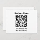 Creëer Uw eigen QR-code | Transperant Briefkaart (Voorkant / Achterkant)