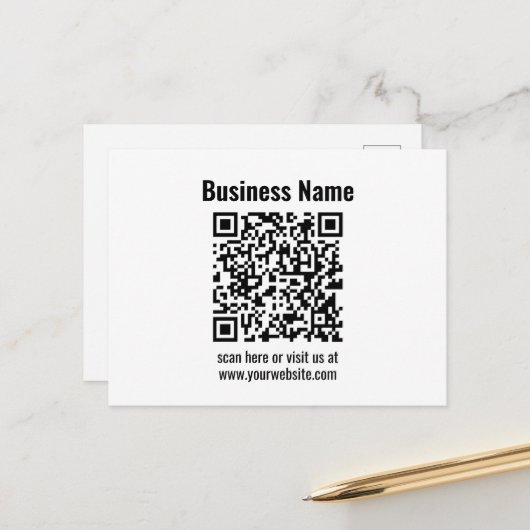 Creëer Uw eigen QR-code | Transperant Briefkaart (Voorkant / Achterkant in situ)