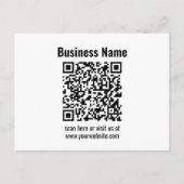 Creëer Uw eigen QR-code | Transperant Briefkaart (Voorkant)