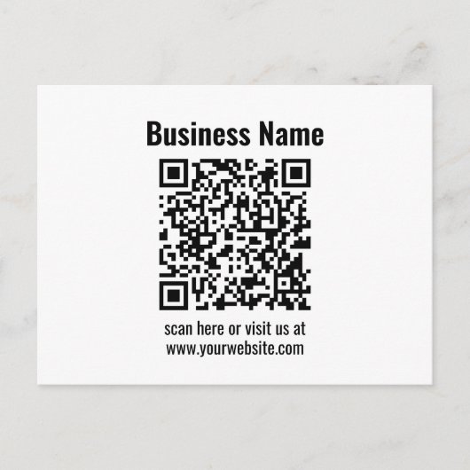 Creëer Uw eigen QR-code | Transperant Briefkaart (Voorkant)