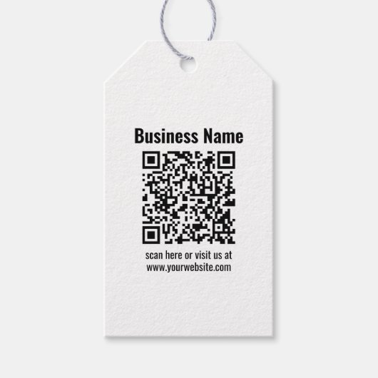 Creëer Uw eigen QR-code | Transperant Cadeaulabel (Voorkant)