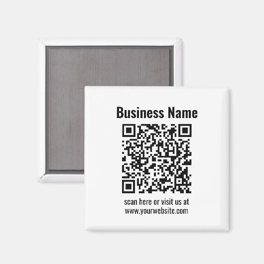 Creëer Uw eigen QR-code | Transperant Magneet (Voorkant / Achterkant)