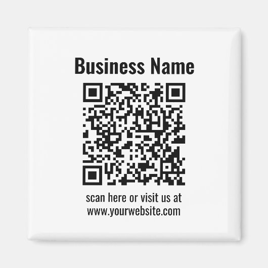 Creëer Uw eigen QR-code | Transperant Magneet (Voorkant)