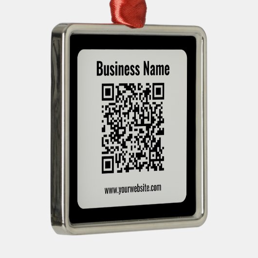 Creëer Uw eigen QR-code | Transperant Metalen Ornament (Rechts)