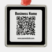 Creëer Uw eigen QR-code | Transperant Metalen Ornament (Voorkant)