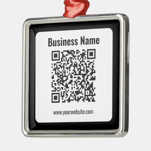 Creëer Uw eigen QR-code | Transperant Metalen Ornament (Links)