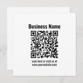 Creëer Uw eigen QR-code | Transperant Notitiekaartje (Voorkant / Achterkant)