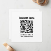 Creëer Uw eigen QR-code | Transperant Notitiekaartje (Voorkant / Achterkant in situ)