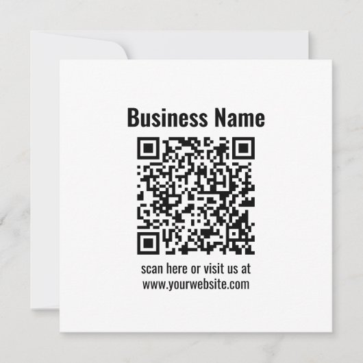 Creëer Uw eigen QR-code | Transperant Notitiekaartje (Voorkant)