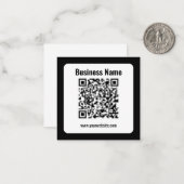 Creëer Uw eigen QR-code | Transperant Notitiekaartje (Voorkant / Achterkant in situ)