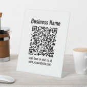 Creëer Uw eigen QR-code | Transperant Reclamebord Met Voetstuk (Insitu)