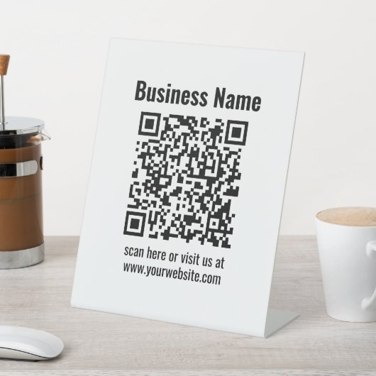 Creëer Uw eigen QR-code | Transperant Reclamebord Met Voetstuk (Insitu)
