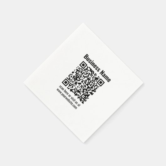 Creëer Uw eigen QR-code | Transperant Servet (Hoek)